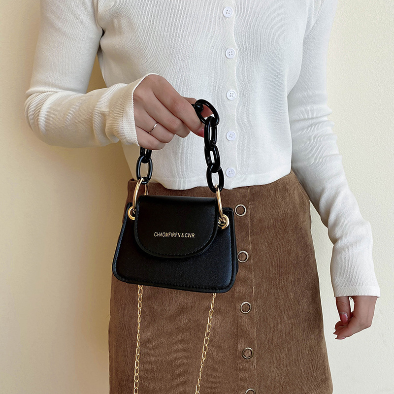 Mala torbica jelly s akrilnim lancem, crossbody, za svakodnevnu upotrebu