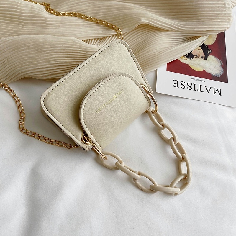 Mala torbica jelly s akrilnim lancem, crossbody, za svakodnevnu upotrebu