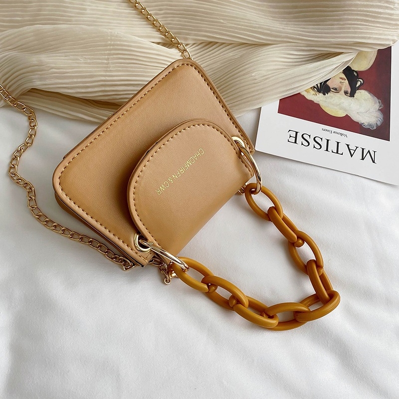 Mala torbica jelly s akrilnim lancem, crossbody, za svakodnevnu upotrebu