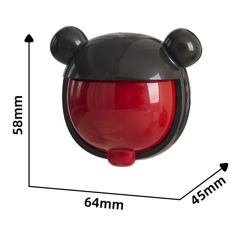 Suport pentru periuta de dinți cu design desen animat, model nou pentru baie, montaj pe perete fără găuri, raft întărit, personalizabil