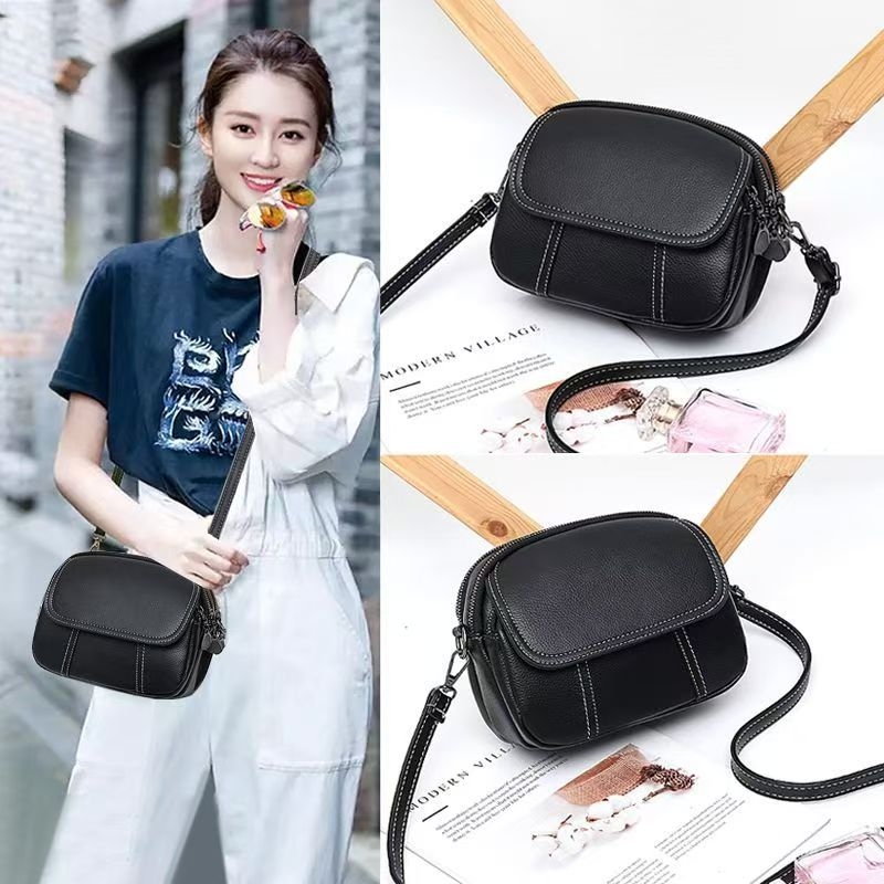 Damska torba cross-border, lagani luksuz, novi stil, svestrana ramena crossbody, višeslojna retro mala torba