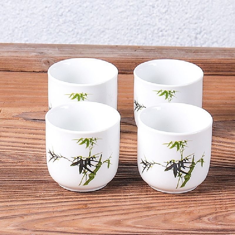 Set de cești din porțelan albastru-alb pentru ceai și vin, ceramică în stil japonez