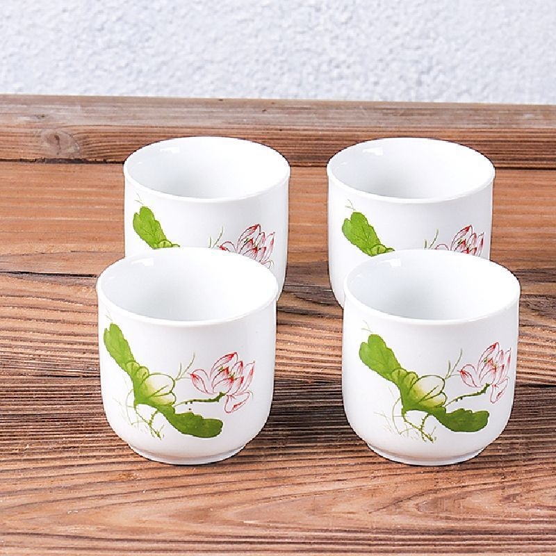 Set de cești din porțelan albastru-alb pentru ceai și vin, ceramică în stil japonez
