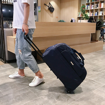 Torba za putovanje s kotačićima, Oxford materijal, 20–35 L, unisex, vodootporna