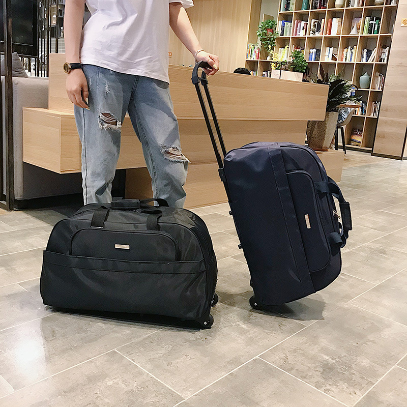 Torba za putovanje s kotačićima, Oxford materijal, 20–35 L, unisex, vodootporna
