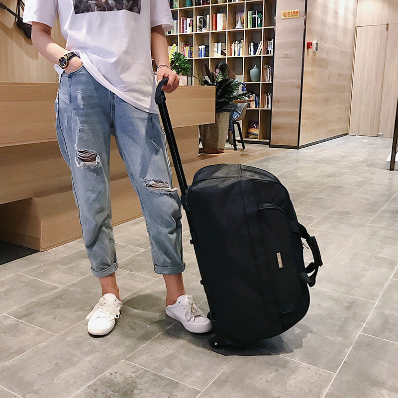 Torba za putovanje s kotačićima, Oxford materijal, 20–35 L, unisex, vodootporna