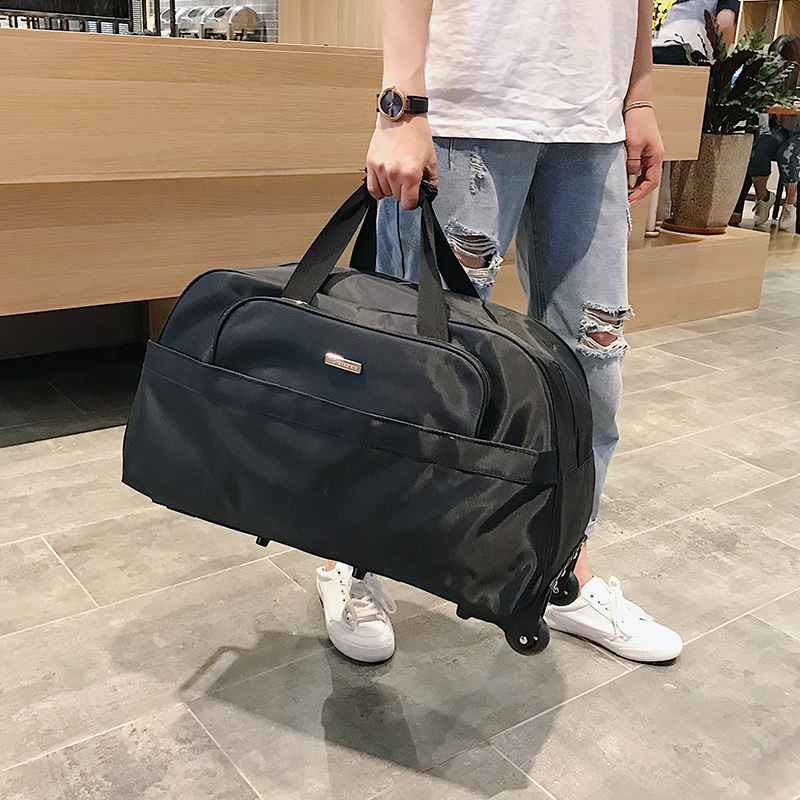 Torba za putovanje s kotačićima, Oxford materijal, 20–35 L, unisex, vodootporna