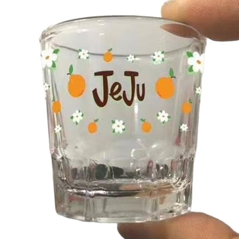 60 ml δώρο ποτήρι για soju, sake και λευκό κρασί, με φλοράλ σχέδιο και κορεατικού στυλ, στρογγυλό