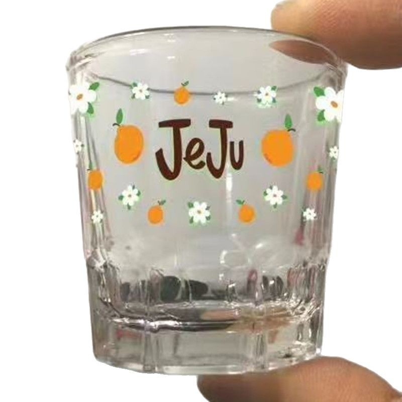 60 ml δώρο ποτήρι για soju, sake και λευκό κρασί, με φλοράλ σχέδιο και κορεατικού στυλ, στρογγυλό