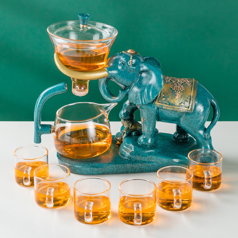 Xinshunfa set de ceai gaiwan din ceramică și sticlă, rezistent la temperaturi înalte, stil național modern, cutie cadou