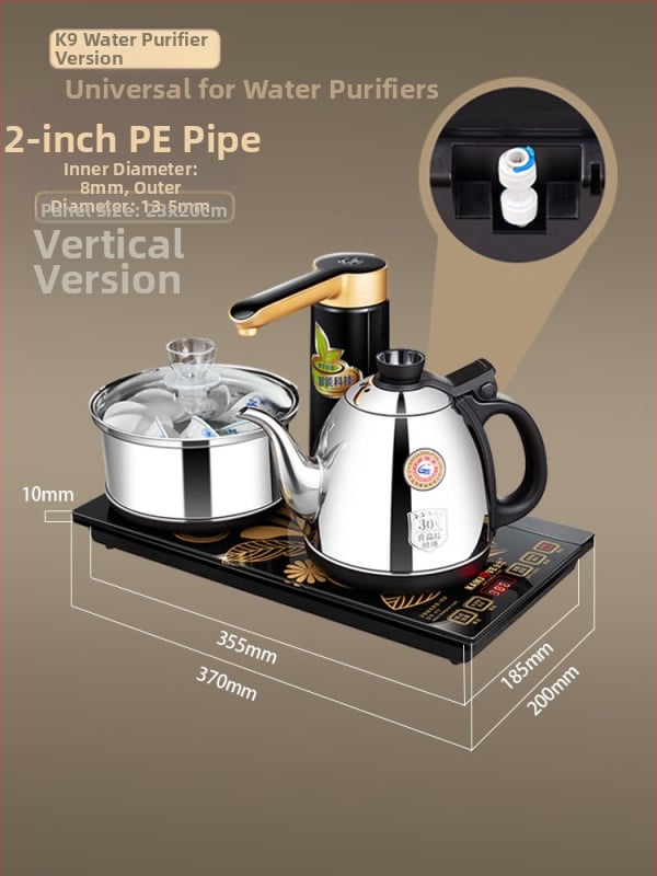 Ceainic electric Jinzao K9, 0,9 L, oțel inoxidabil 304, alimentare automată cu apă