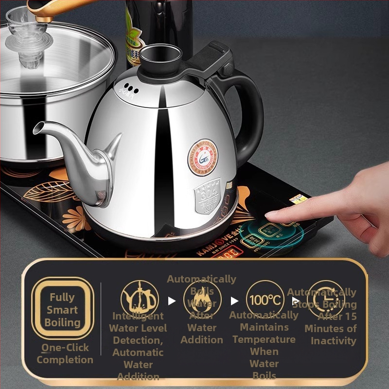Ceainic electric Jinzao K9, 0,9 L, oțel inoxidabil 304, alimentare automată cu apă