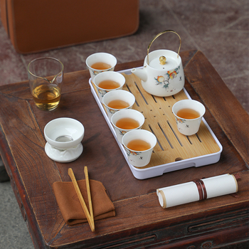 Set de ceai ceramic cu ceainic și cești – set complet portabil pentru exterior, cadou potrivit pentru clienți