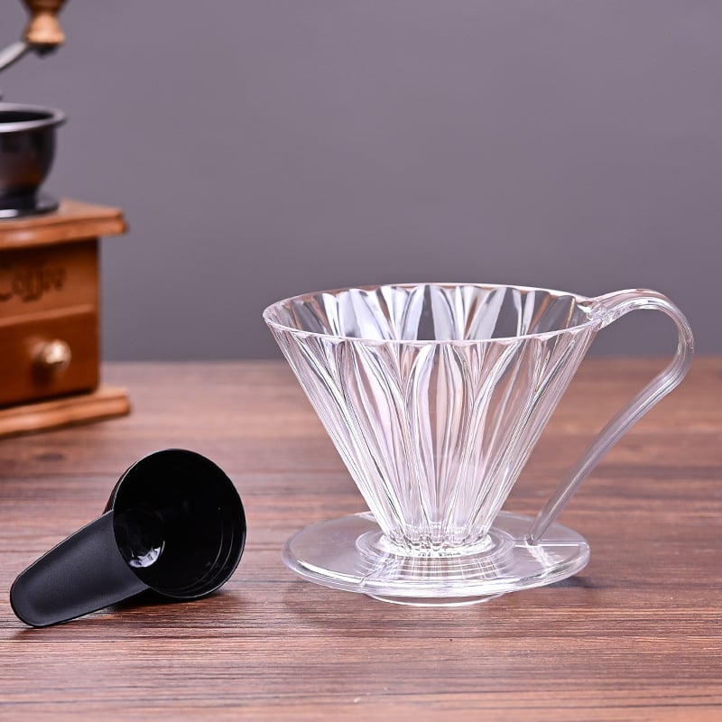 Set filtru cafea V60 din sticlă: dripper din sticlă, cafetieră, pâlnie și filtre de hârtie