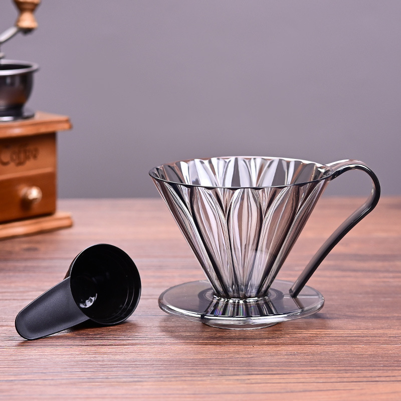 Set filtru cafea V60 din sticlă: dripper din sticlă, cafetieră, pâlnie și filtre de hârtie
