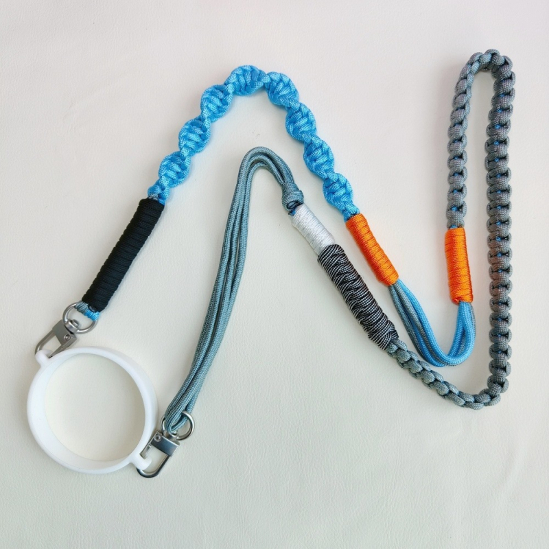Bretea împletită lungă pentru sticle de apă, curea crossbody compatibilă cu cănile izolate Stanley, șnur pentru pahare cu gheață și inele pentru pahare