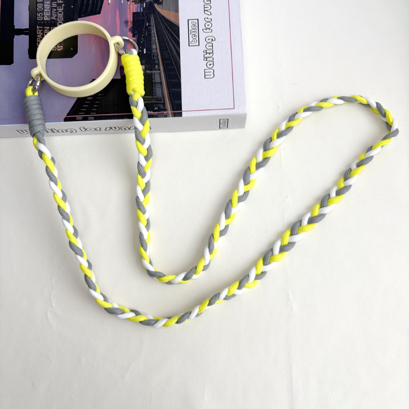 Bretea împletită lungă pentru sticle de apă, curea crossbody compatibilă cu cănile izolate Stanley, șnur pentru pahare cu gheață și inele pentru pahare
