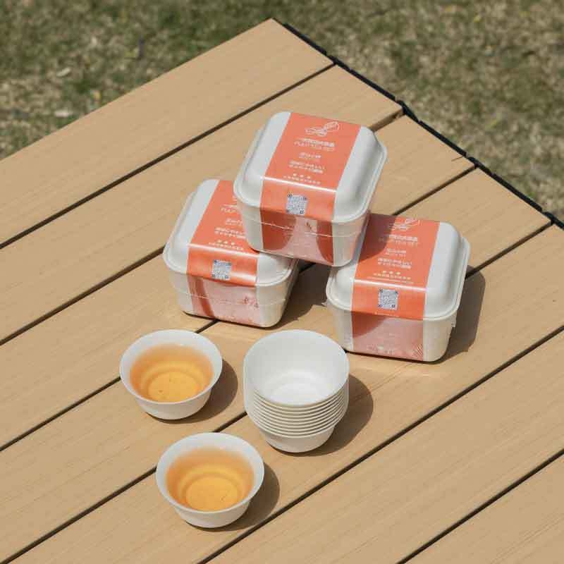 Set de ceai din bagasse, portabil și de unică folosință, stil Kung Fu, trusă de ceai de călătorie