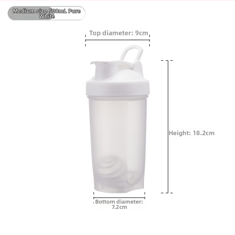 500 ml prenášací plastový pohár s držadlom, vhodný na šport a proteínový šejk