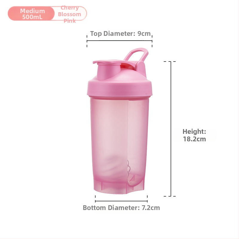 500 ml prenášací plastový pohár s držadlom, vhodný na šport a proteínový šejk