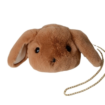 Pliš torbica sa zekom u korejskom stilu, crossbody torba s lancem, ženska mala torbica s velikim ušima zeca, slatka