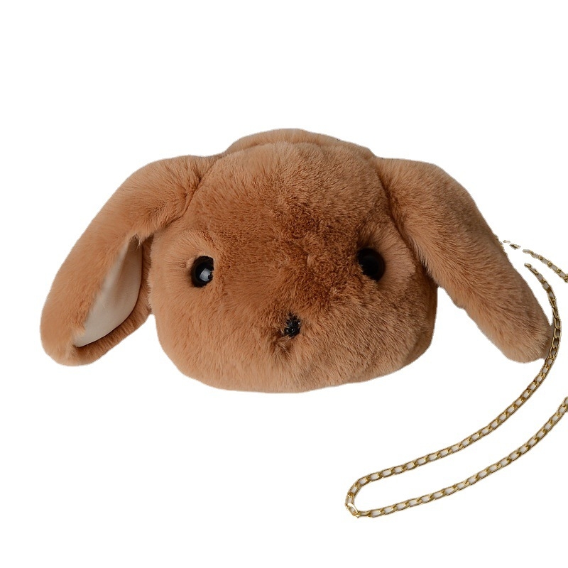 Pliš torbica sa zekom u korejskom stilu, crossbody torba s lancem, ženska mala torbica s velikim ušima zeca, slatka