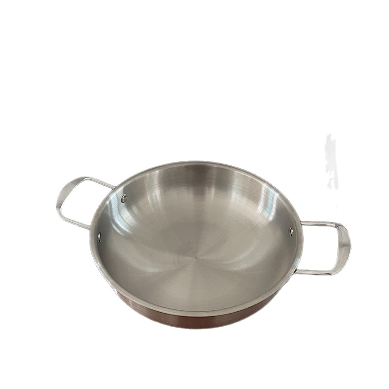 Oală din oțel inoxidabil în stil coreean minimalist, pentru ramen și supă, cu două mâneri, 1,1–2 L