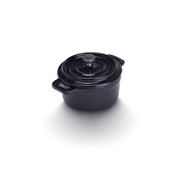 Oală mică din fontă emailată, 14 cm – budincă de ou, coacere pâine, borcan pentru condimente, mâncare pentru bebeluși, oală mică de supă