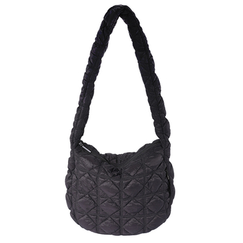 Korejska oversize crossbody torbica s plisiranim dizajnom oblaka, najlon, velika veličina, zatvarač