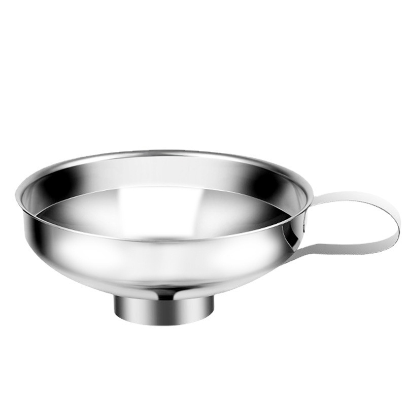 Oțel inoxidabil, pâlnie cu gură largă, pâlnie de bucătărie multifuncțională pentru uleiuri, vin, sosuri, murături și cereale, diametru mare.