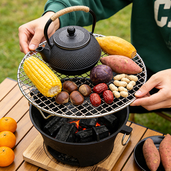Grătar rotund din oțel inoxidabil cu picioare, suport pentru friteuză cu aer, plasă de scurgere a uleiului, grilaj de abur și bază pentru carne în cuptor