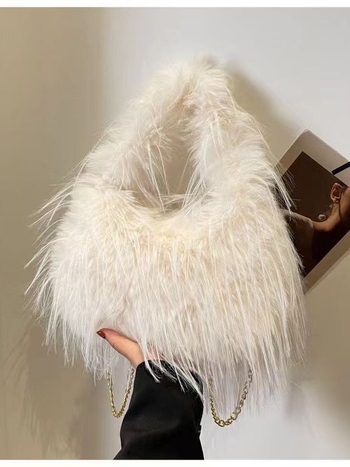 Ženska pliš dumpling crossbody torba – Korejskog stila, jesen-zima 2024, srednje veličine
