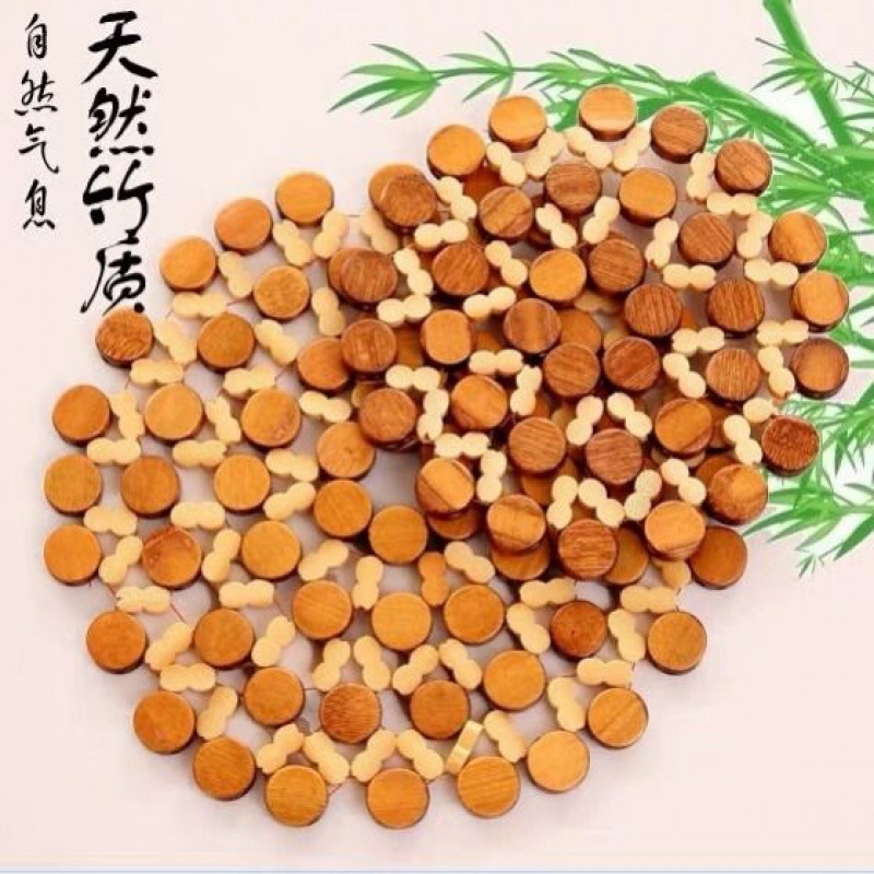 Set din bambus, 1/6 bucăți, plăci rotunde rezistente la căldură, pentru masă de acasă, bucătărie și suporturi pentru oale