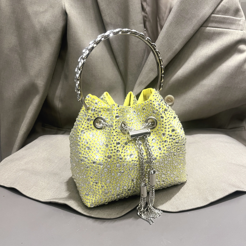 2025 ženska okrugla torba s dijamantima i kristalima, s resicama, bucket bag stil