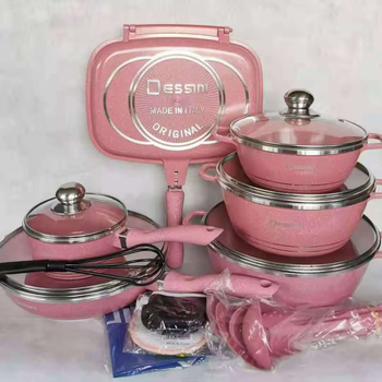 Dessini set de vase din aluminiu turnat, 23 piese, cu strat de Maifan și suprafețe antiaderente