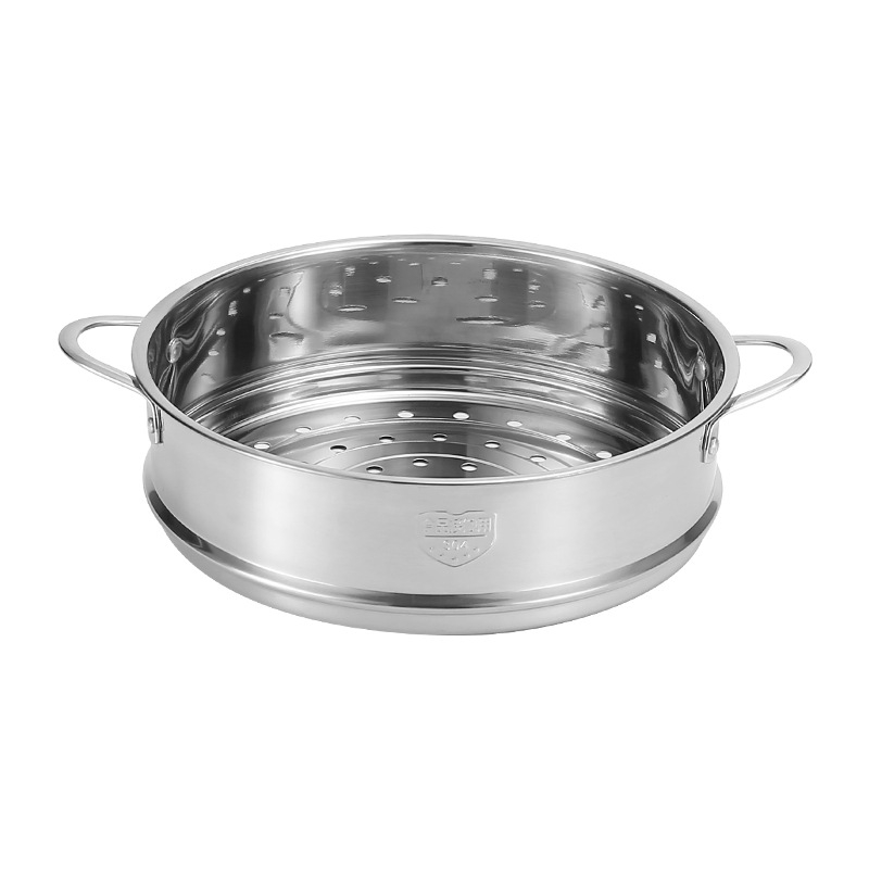 Grilă de aburi din oțel inoxidabil 304, margine plată, 16–22 cm, set de 2 bucăți