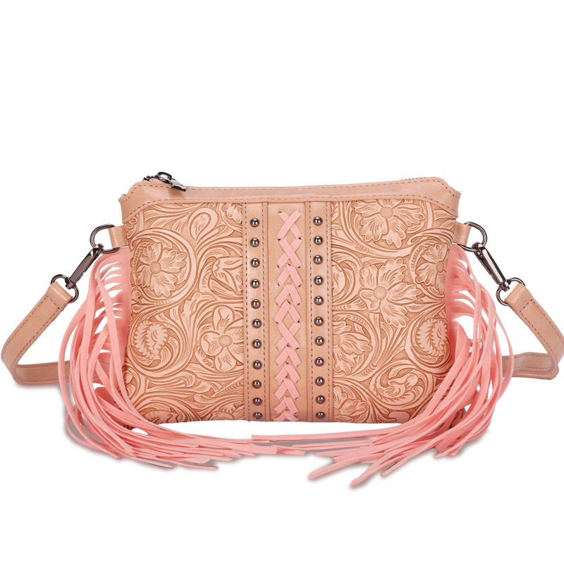 Boemska torbica s ukrasom od PU kože, mala kvadratna crossbody torba za žene