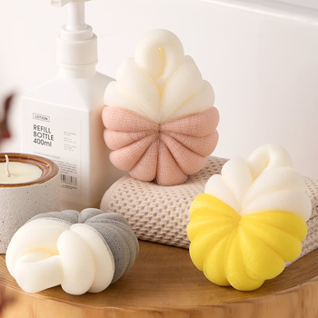 Camellia minge de baie moale cu gradient, floare de baie spumoasă, prosop moale de exfoliere