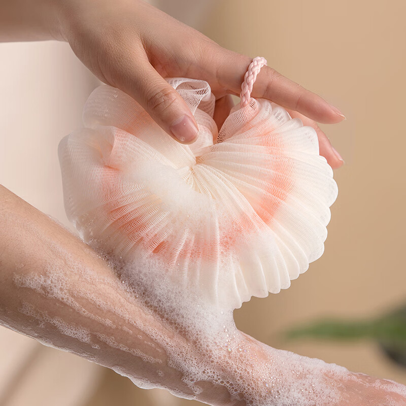 Camellia minge de baie moale cu gradient, floare de baie spumoasă, prosop moale de exfoliere