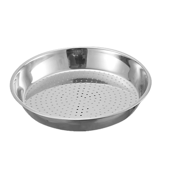 Wok din oțel inoxidabil: placă de abur îngroșată și adâncită, suport pentru aburi casnic