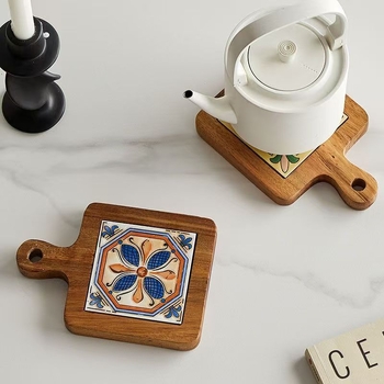 Set ceramic pentru masă: plăci și suporturi ceramice, izolație termică, protecție împotriva arsurilor, pentru oale, supe, cești, farfurii