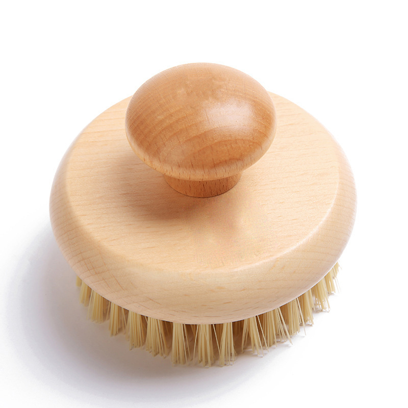 Perie de corp din fibre de sisal, perie de baie uscată pentru masaj și exfoliere