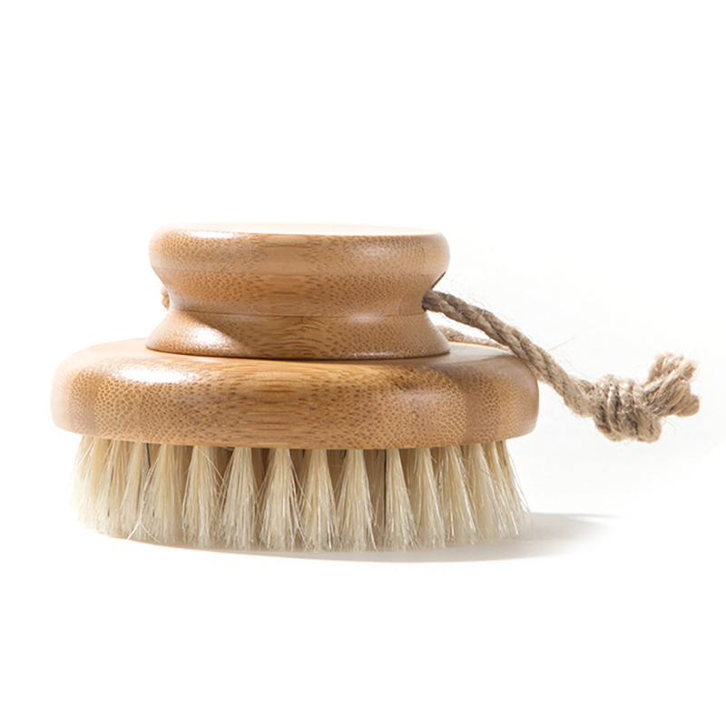 Perie de corp din fibre de sisal, perie de baie uscată pentru masaj și exfoliere
