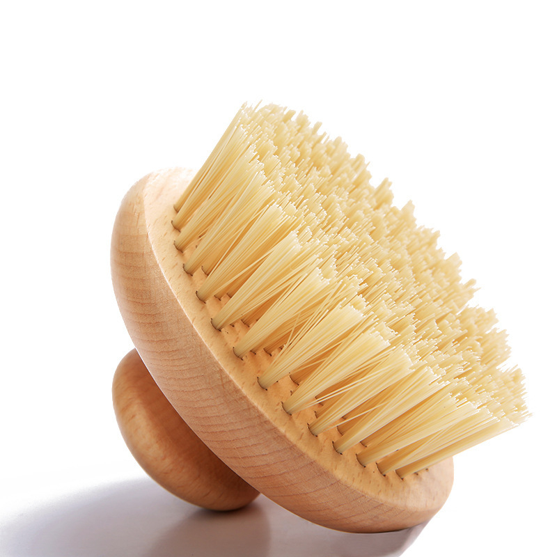 Perie de corp din fibre de sisal, perie de baie uscată pentru masaj și exfoliere