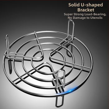 Raft de aburi din oțel inoxidabil 304 pentru uz casnic, raft de aburi îngroșat, compatibil cu oale sub presiune și cu oale de orez, raft despărțitor de apă pentru abur, raft pentru gătit legume
