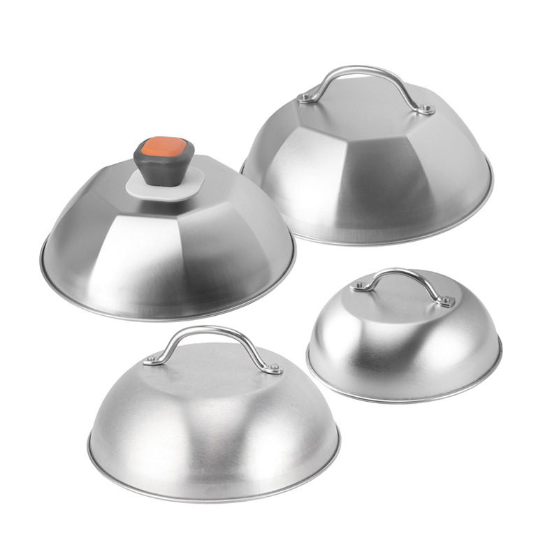 Set din oțel inoxidabil 304: capac de oală și plăcuță teppanyaki pentru grătar, 30 cm