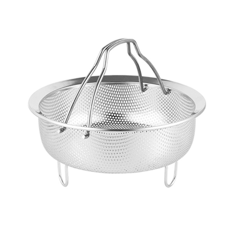 Raft de aburi din oțel inoxidabil 316L pentru oală de gătit orez, tavă de abur multifuncțională cu coș de scurgere