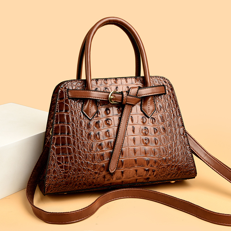 Ženska torba velika s uzorkom krokodila, s remenom za rame i crossbody remenom, stil Euro-Amerika, visoka kvaliteta