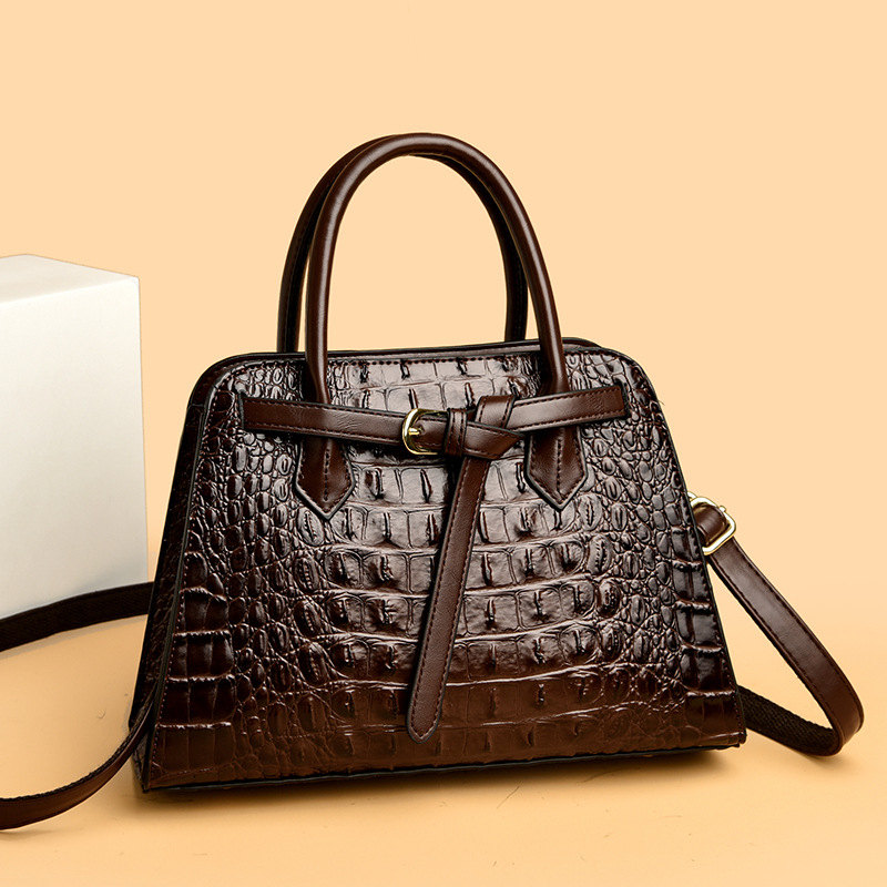 Ženska torba velika s uzorkom krokodila, s remenom za rame i crossbody remenom, stil Euro-Amerika, visoka kvaliteta
