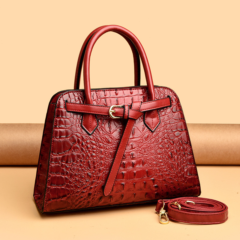 Ženska torba velika s uzorkom krokodila, s remenom za rame i crossbody remenom, stil Euro-Amerika, visoka kvaliteta